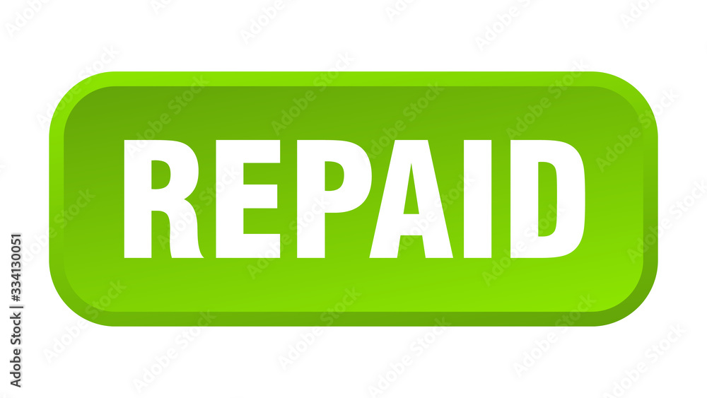 repaid button. repaid square 3d push button repaid button. repaid square 3d push button