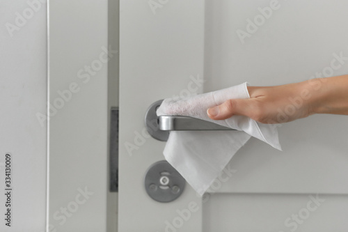 Fotografija hygiene, health care and safety concept - close up of hand cleaning and disinfec