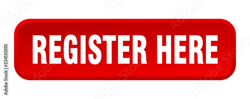 register here button. register here square 3d push button
