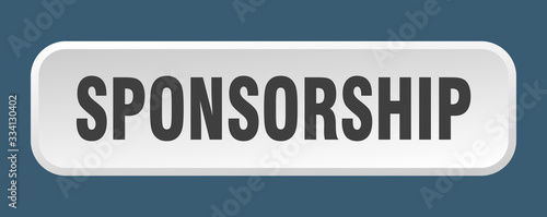 sponsorship button. sponsorship square 3d push button