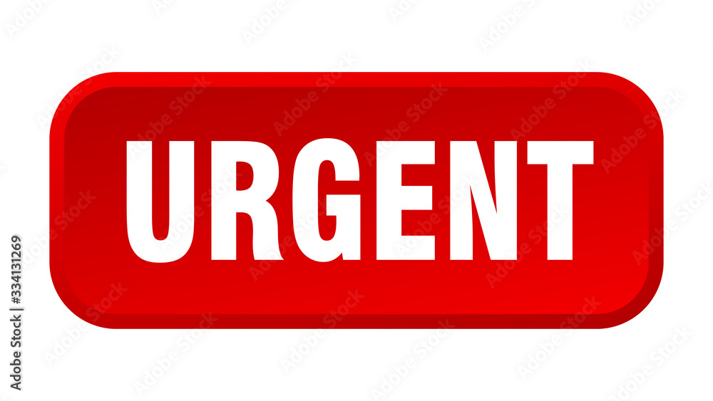 urgent button. urgent square 3d push button urgent button. urgent square 3d push button