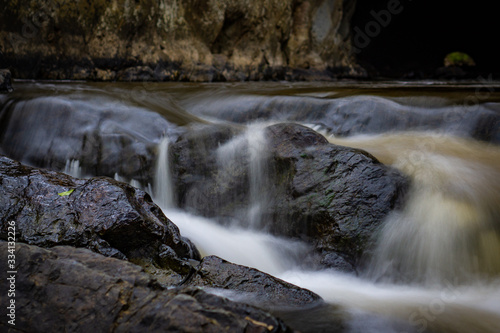 Rocks and flowing water in creek