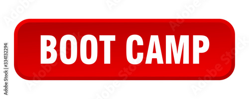 boot camp button. boot camp square 3d push button