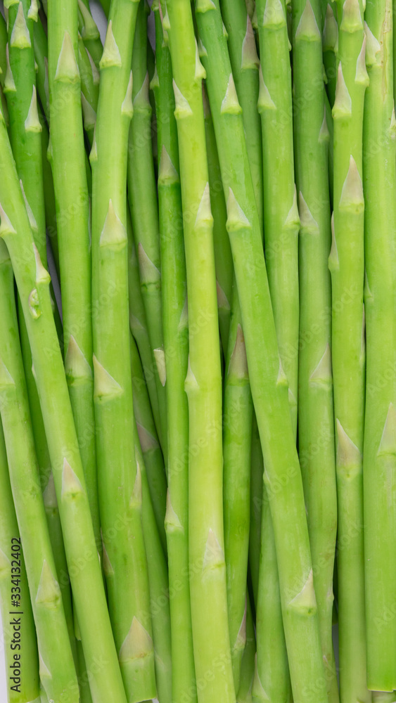 Fresh green asparagus isolated on white, With clipping path. Fresh green asparagus isolated on white, With clipping path.