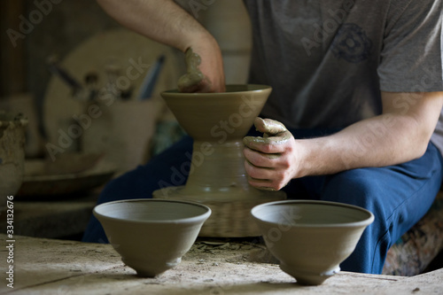 Potter at work in Uzbekistan