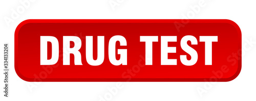 drug test button. drug test square 3d push button