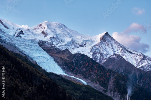 Mount Mont Blanc is the highest peak in Europe. © badahos