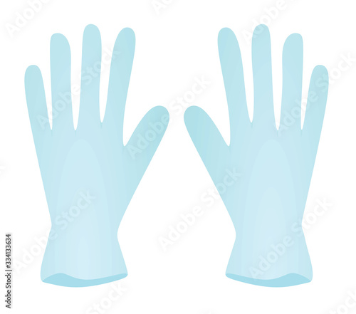 Hygienic latex gloves. vector illustration
