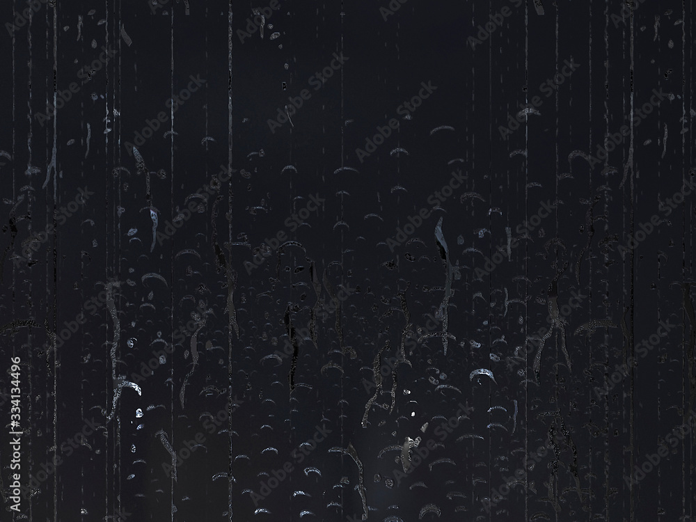 Abstract dark gray background. Shiny drips on a dark backdrop.
