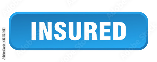 insured button. insured square 3d push button