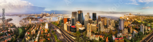 Canvas Print D North Syd fog over HWY wide pan