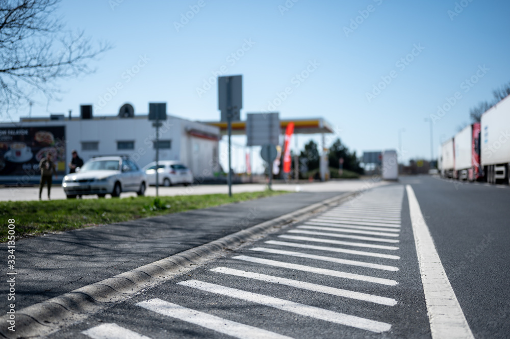 Parking place at Hungarian highway	