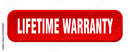 lifetime warranty button. lifetime warranty square 3d push button