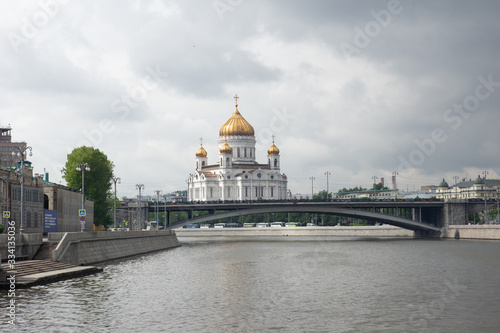 View of the Cathedral of Christ the Saviour in Moscow from the Moscow river