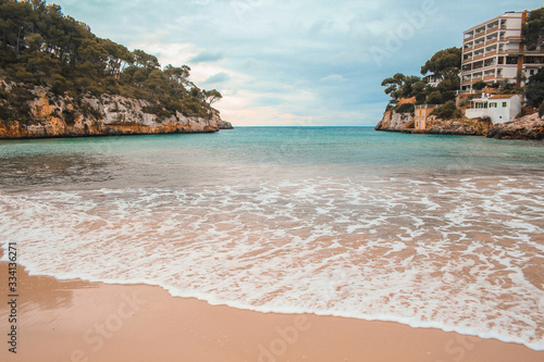 Cala Santanyi - beautiful empty beach during low season in Santanyi  Mallorca  Spain
