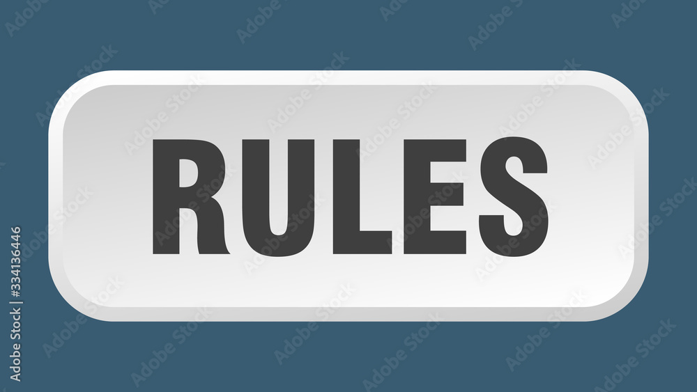 rules button. rules square 3d push button rules button. rules square 3d push button