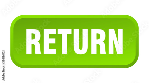 return button. return square 3d push button
