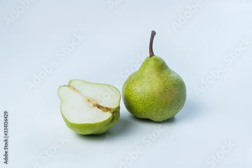 ripe williams pear isolated on white background