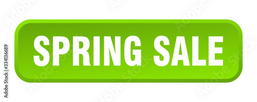 spring sale button. spring sale square 3d push button
