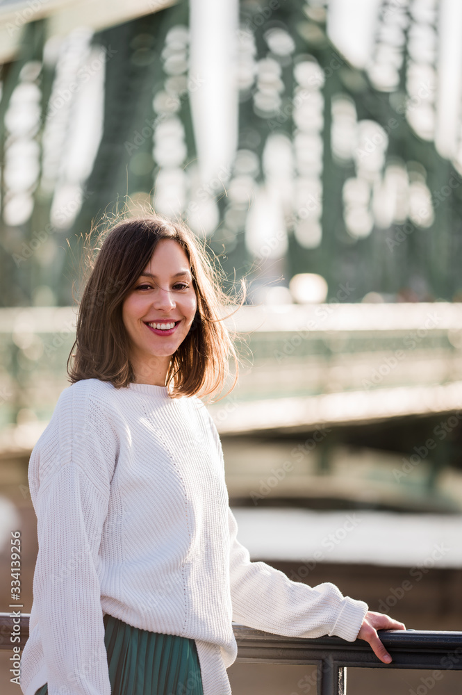 Beautiful woman enjoy the spring Beautiful woman enjoy the spring