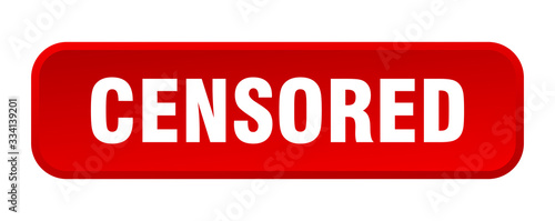 censored button. censored square 3d push button
