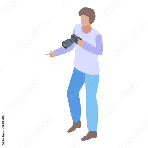 Artisan photographer icon. Isometric of artisan photographer vector icon for web design isolated on white background