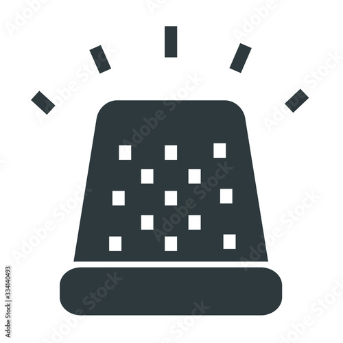 thimble black icon on white background