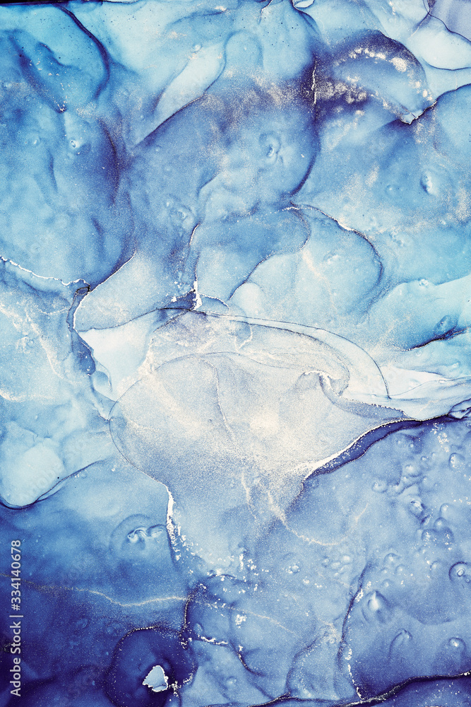 Fototapeta Fluid Art . Abstract colorful background, wallpaper. Mixing acrylic paints. Modern art. Marble texture. Alcohol ink colors  translucent