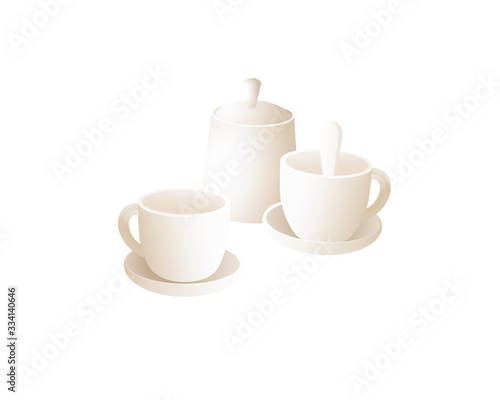 Vector illustration set of dishes.