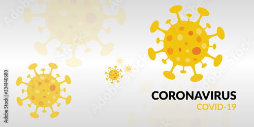 Fond d'écran/bannière Coronavirus/COVID-19 - Jaune photo