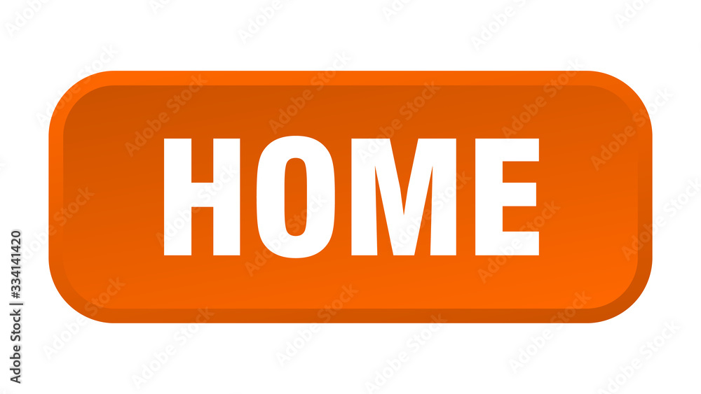 home button. home square 3d push button home button. home square 3d push button