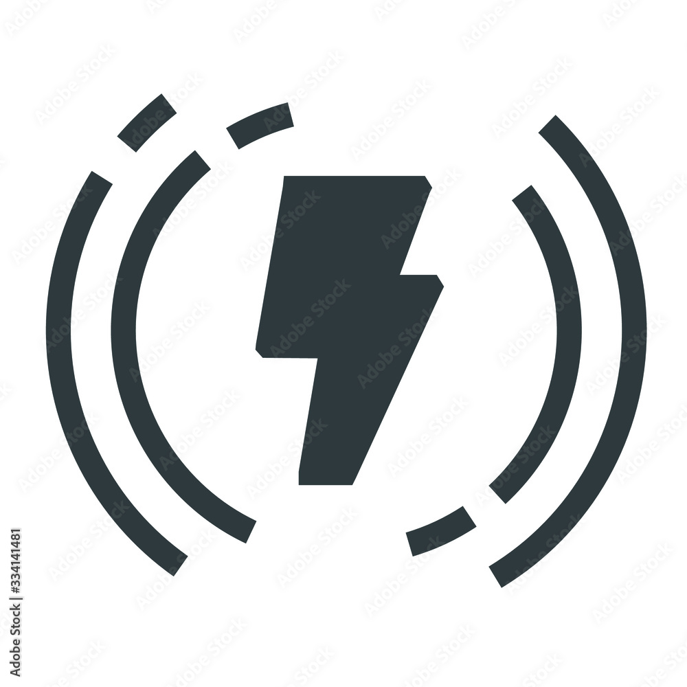 Fotografie energy black icon on white background