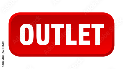 outlet button. outlet square 3d push button
