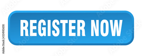 register now button. register now square 3d push button