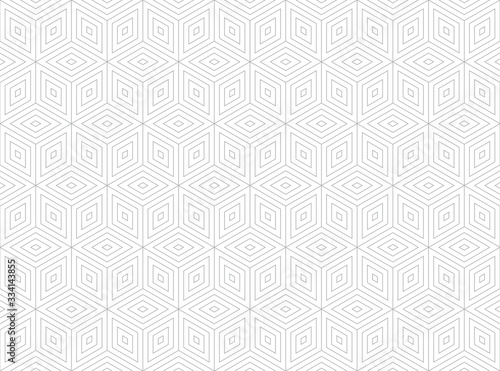 Vector repeating geometrical mosaic. White background.