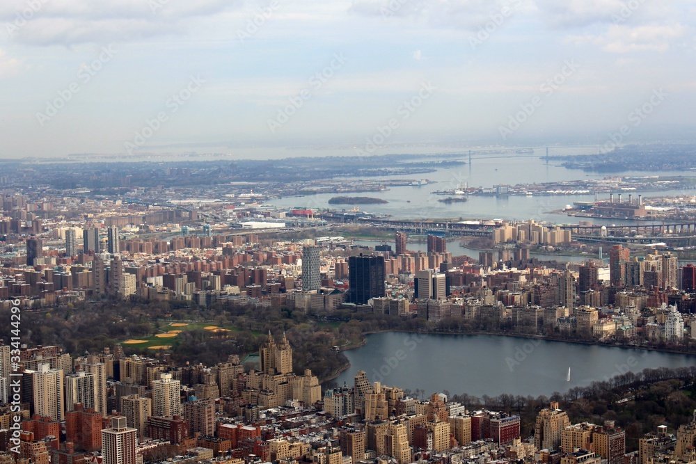 aerial view of New York