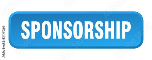 sponsorship button. sponsorship square 3d push button