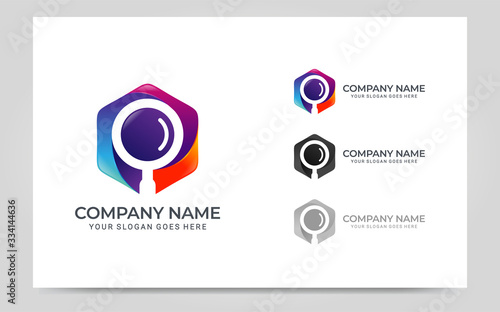 Modern search logo design template. Editable symbol icon logo design.