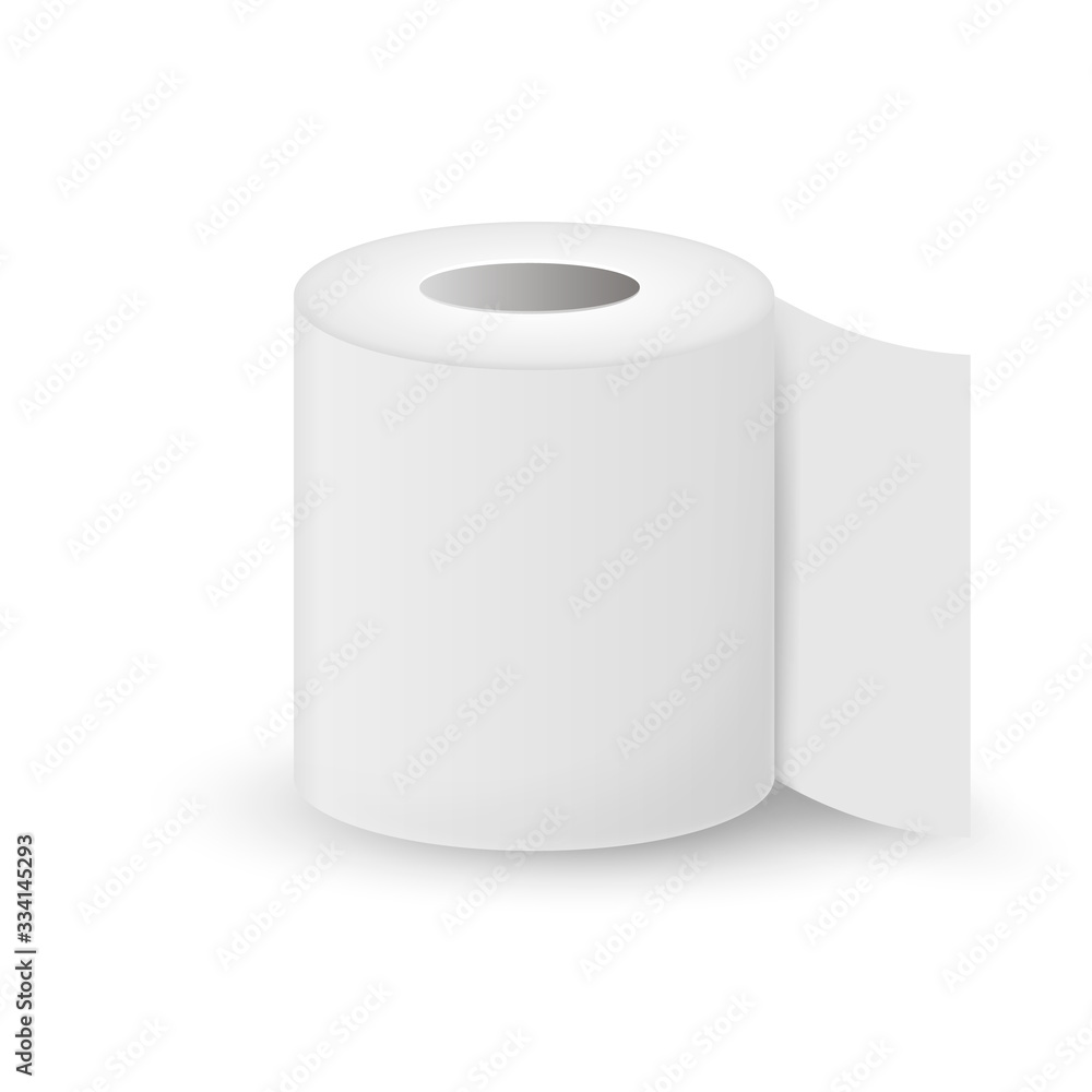Toilet paper isolated on white background. Vector illustration. Toilet paper isolated on white background. Vector illustration.