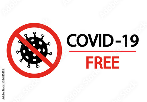 Covid-19 free. Corona virus concept.
