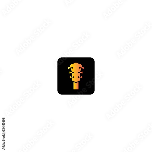 Guitar logo template vector icon design