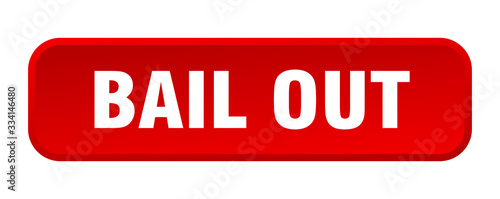 bail out button. bail out square 3d push button