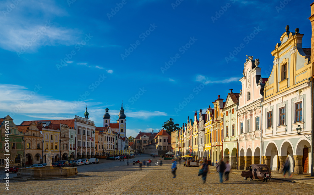 Stone pavement on the street of Telc