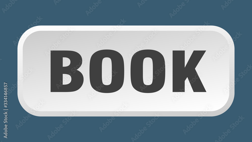 book button. book square 3d push button book button. book square 3d push button