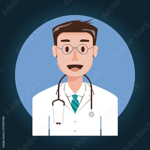 A man is smiling who looks like a doctor. This object is used for medical and healthcare concept.