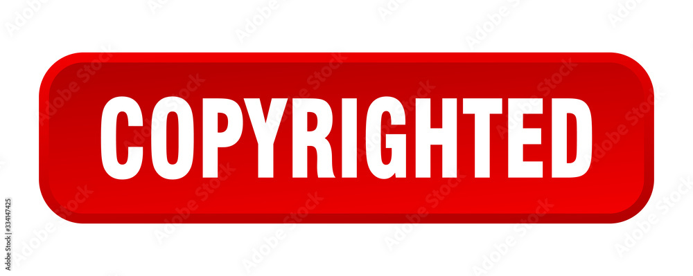 copyrighted button. copyrighted square 3d push button copyrighted button. copyrighted square 3d push button