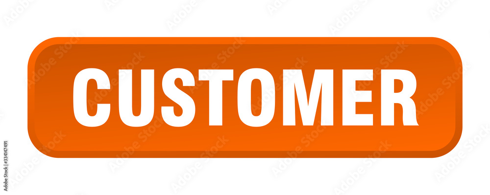 customer button. customer square 3d push button customer button. customer square 3d push button