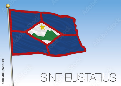 Sint Eustatius official national flag, caribbean, vector illustration