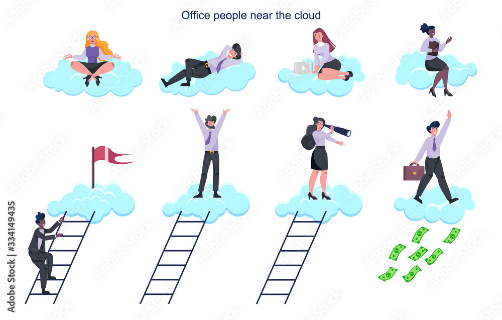 Office people on the cloud. Data information exchange Office people on the cloud. Data information exchange