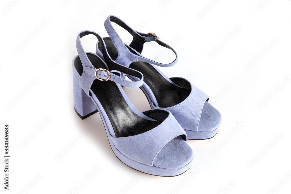 women's shoes on a white background isolated. Copy space text. women's shoes on a white background isolated. Copy space text.